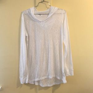 Ruff Hewn sheer blouse.